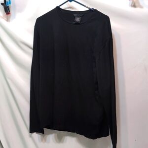 Mens J. Ferrar modern fit black long sleeve cotton shirt size large
